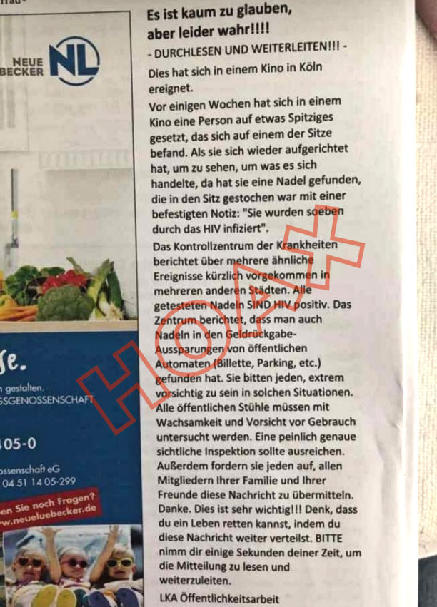 Zeitungsausschnitt, Text identisch mit Klner Variante weiter unten